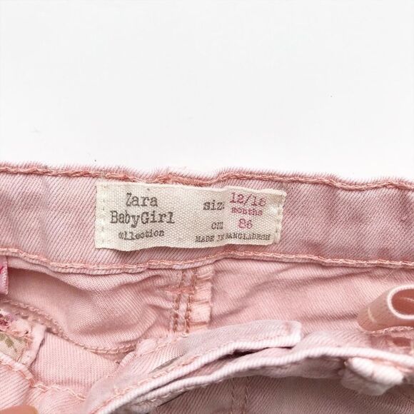 Zara pink distressed soft skinny jeans VGUC 12-18m - Picture 3 of 4